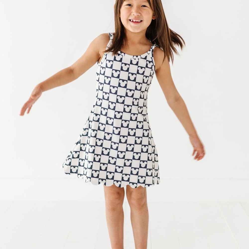 Checkered Mouse | KIDS DRESS (with shorts!)